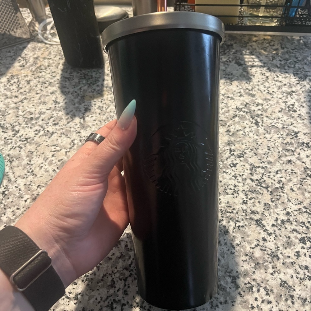 Starbucks black stainless steel tumbler